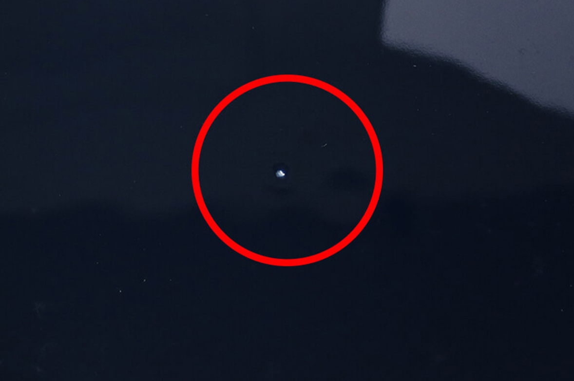 ピンホールがあるB品