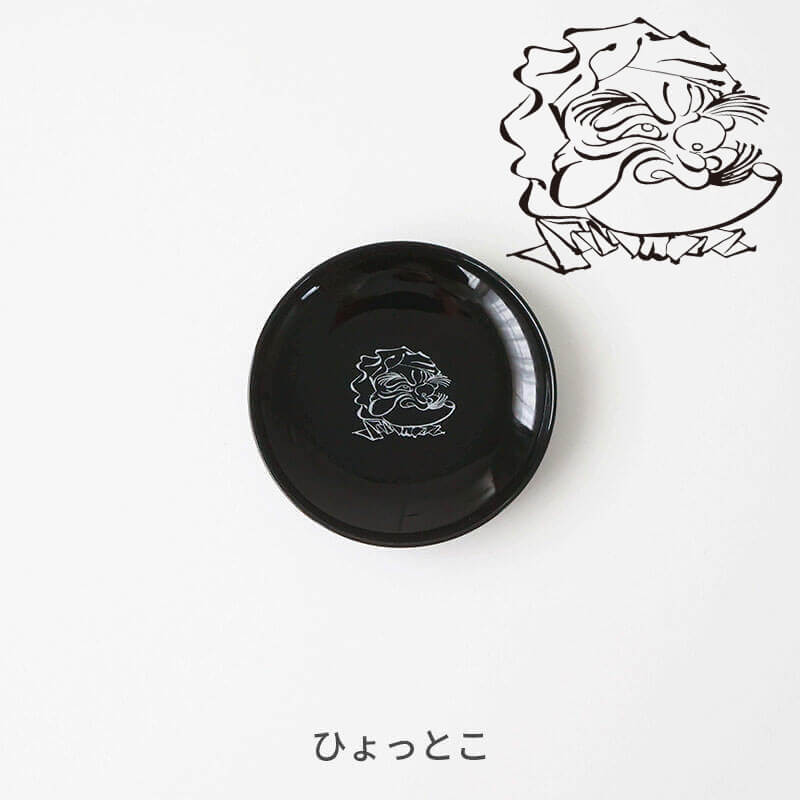 BARBAR×麺散 小皿 ひょっとこ柄の写真