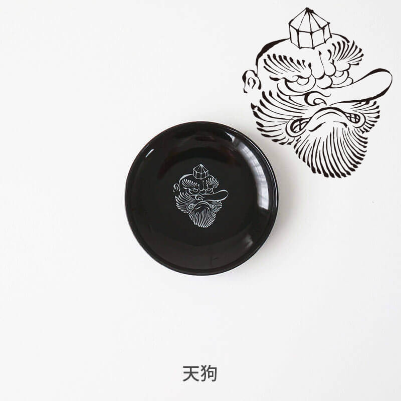 BARBAR×麺散 小皿 天狗柄の写真